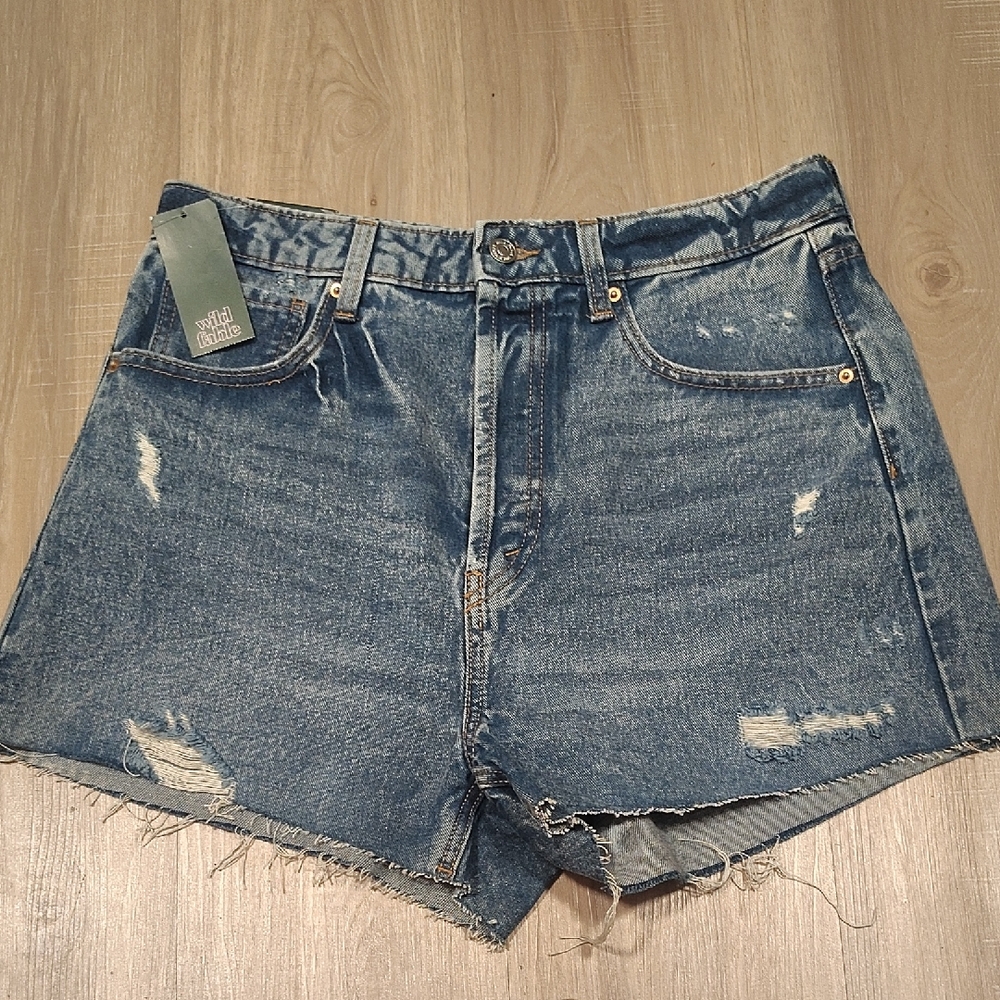 wild fable Distressed Denim Jean Shorts - Blue